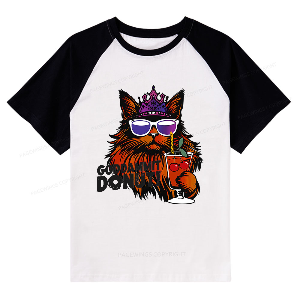 Pagewings Goddammit Donut Raglan T-shirt