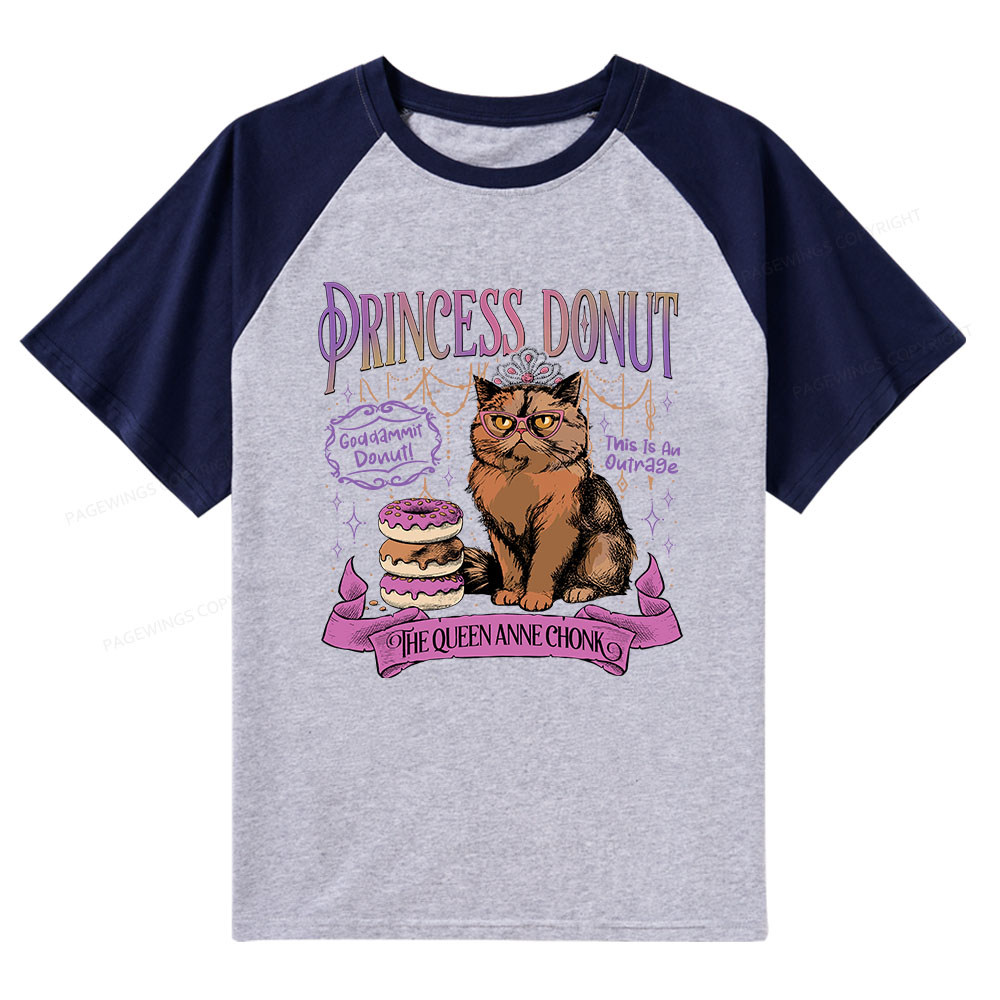 Pagewings Princess Donut Raglan T-shirt