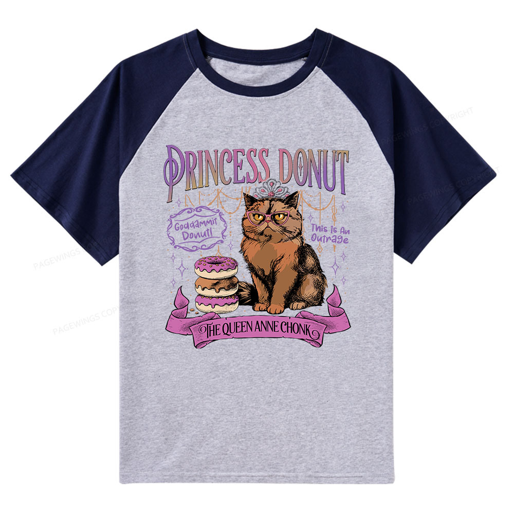 Pagewings Princess Donut Raglan T-shirt