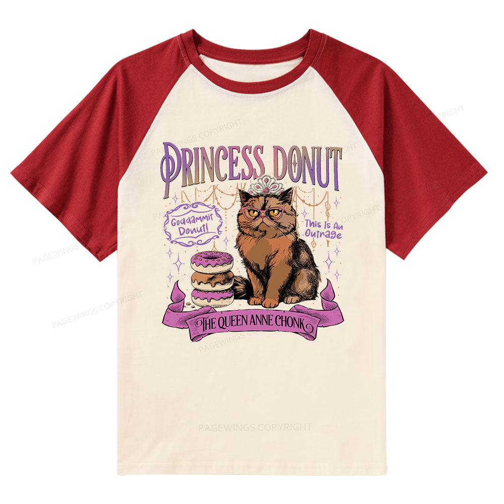 Pagewings Princess Donut Raglan T-shirt