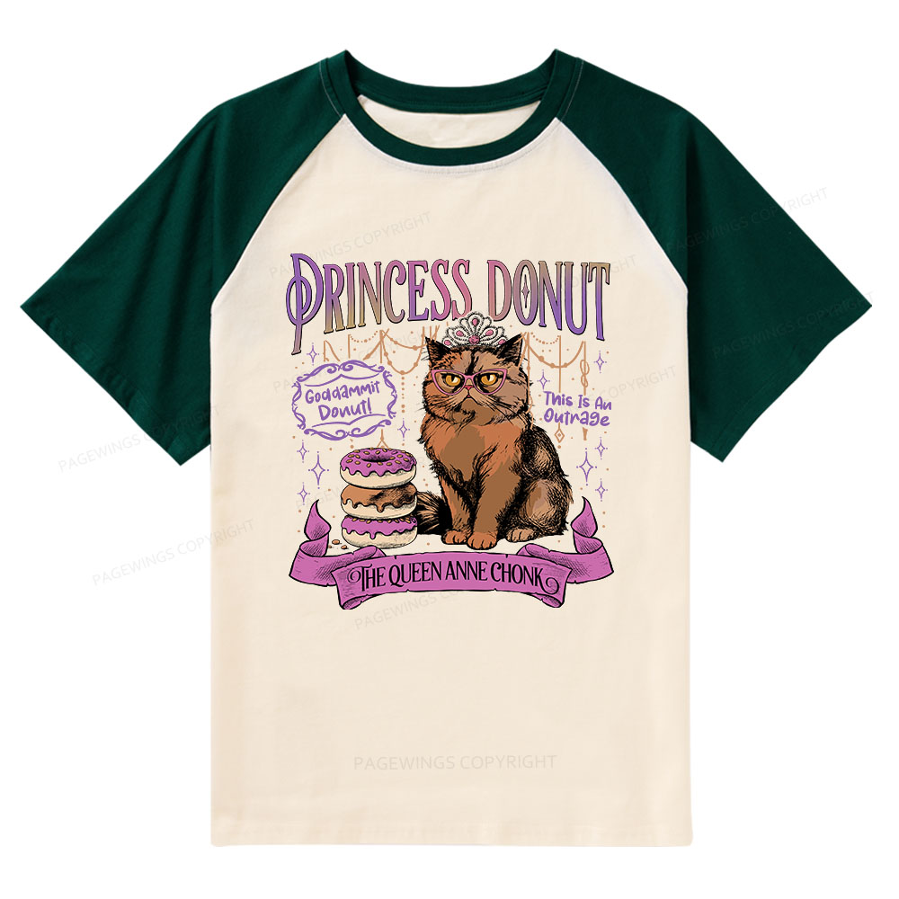 Pagewings Princess Donut Raglan T-shirt