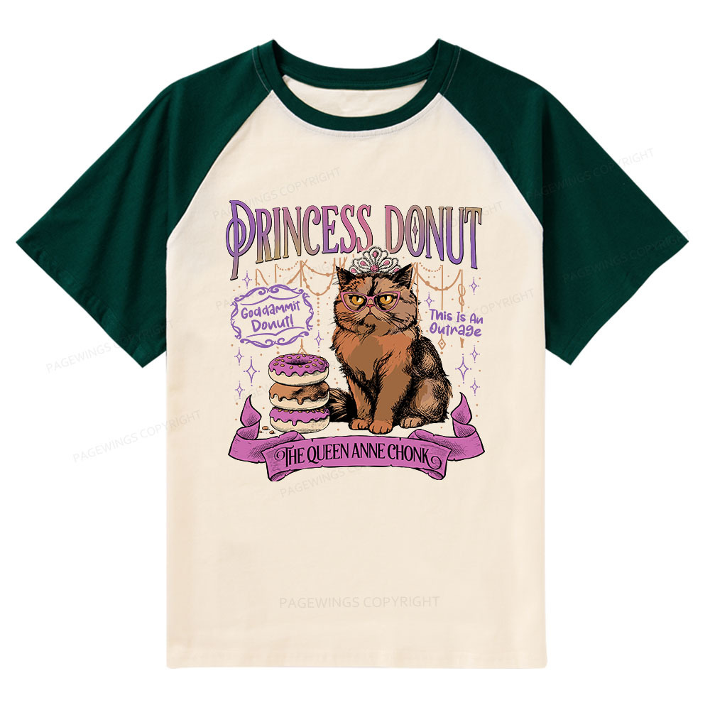 Pagewings Princess Donut Raglan T-shirt