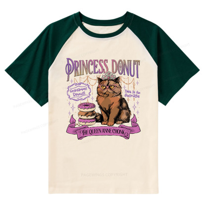 Pagewings Princess Donut Raglan T-shirt
