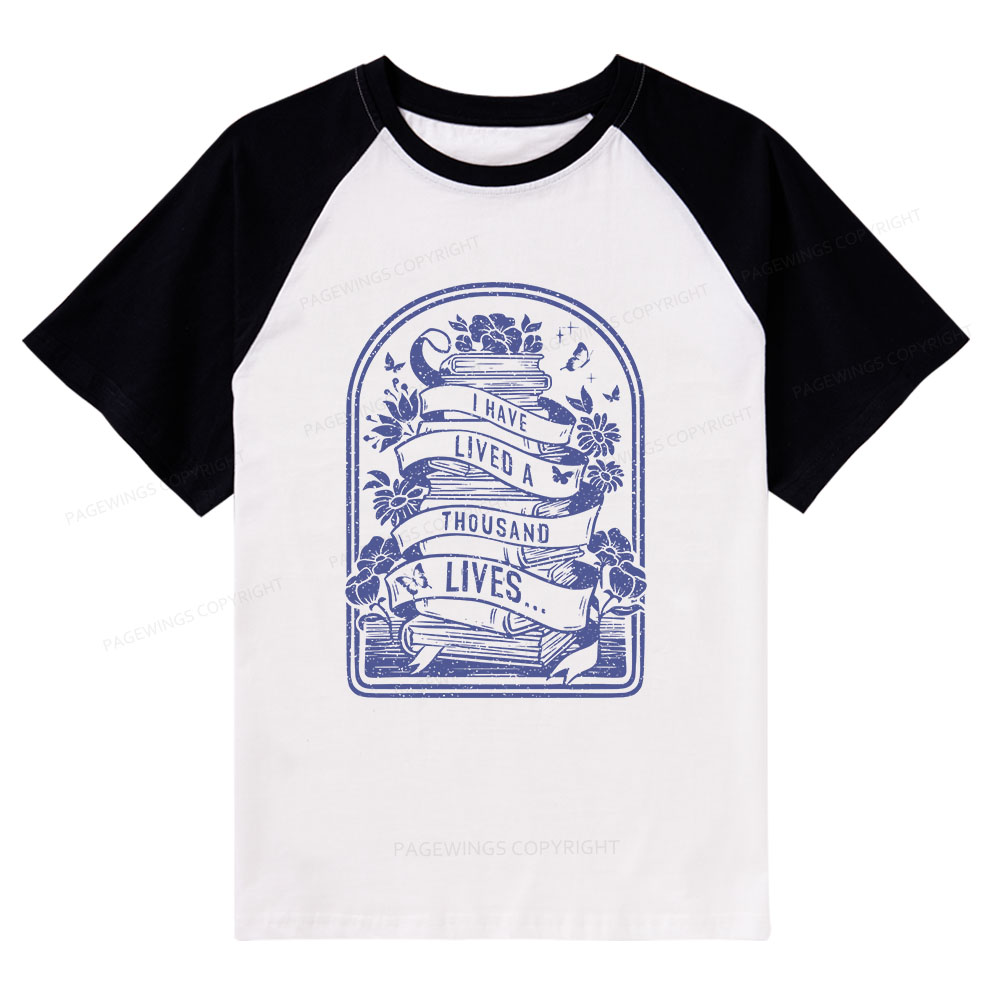 Pagewings Literature Shirt for Bibliophiles Raglan T-shirt