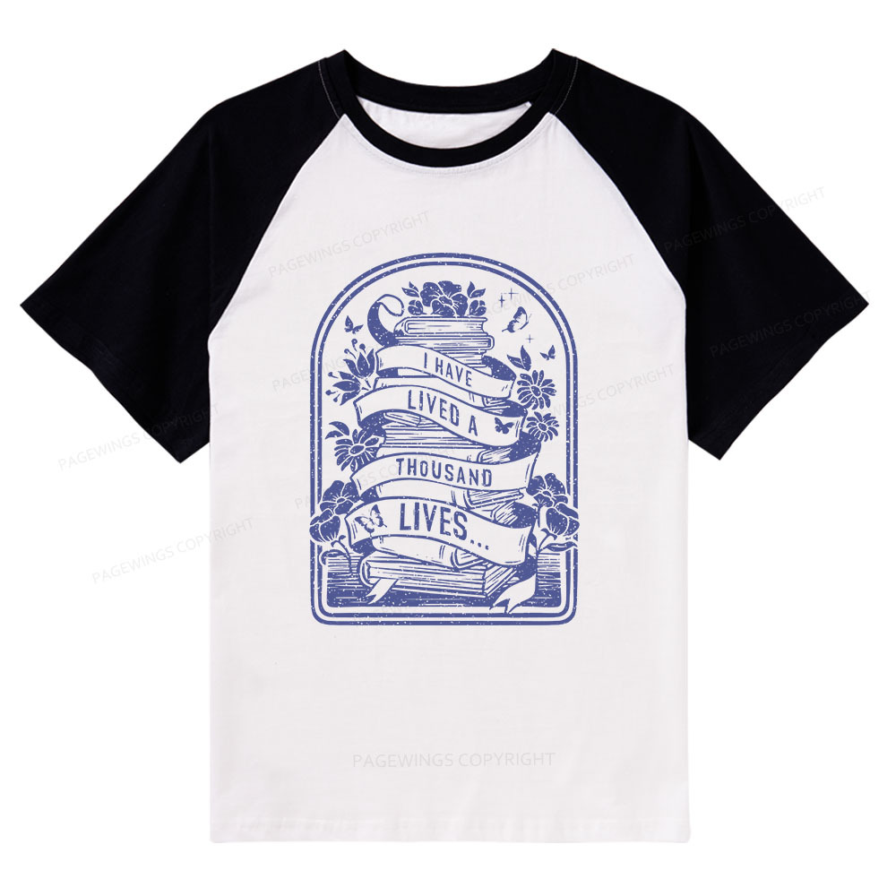Pagewings Literature Shirt for Bibliophiles Raglan T-shirt