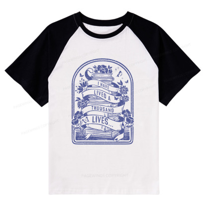Pagewings Literature Shirt for Bibliophiles Raglan T-shirt