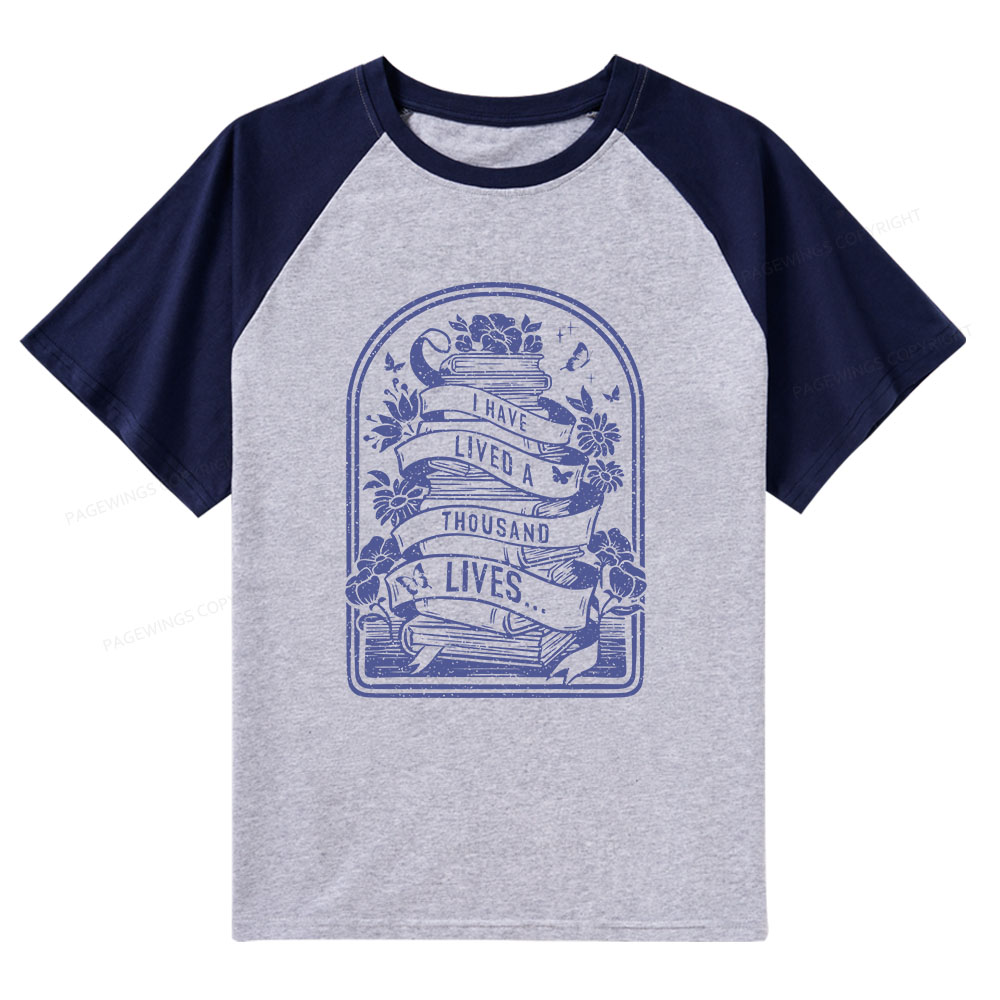 Pagewings Literature Shirt for Bibliophiles Raglan T-shirt
