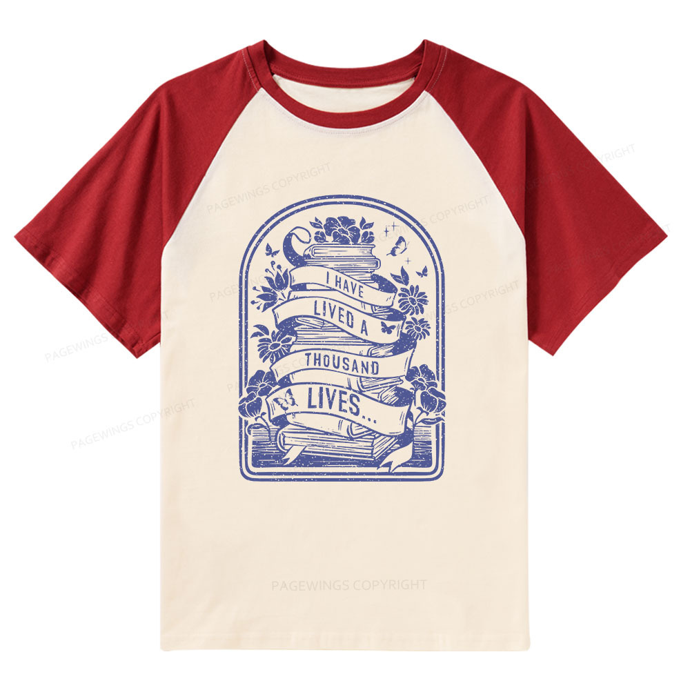 Pagewings Literature Shirt for Bibliophiles Raglan T-shirt