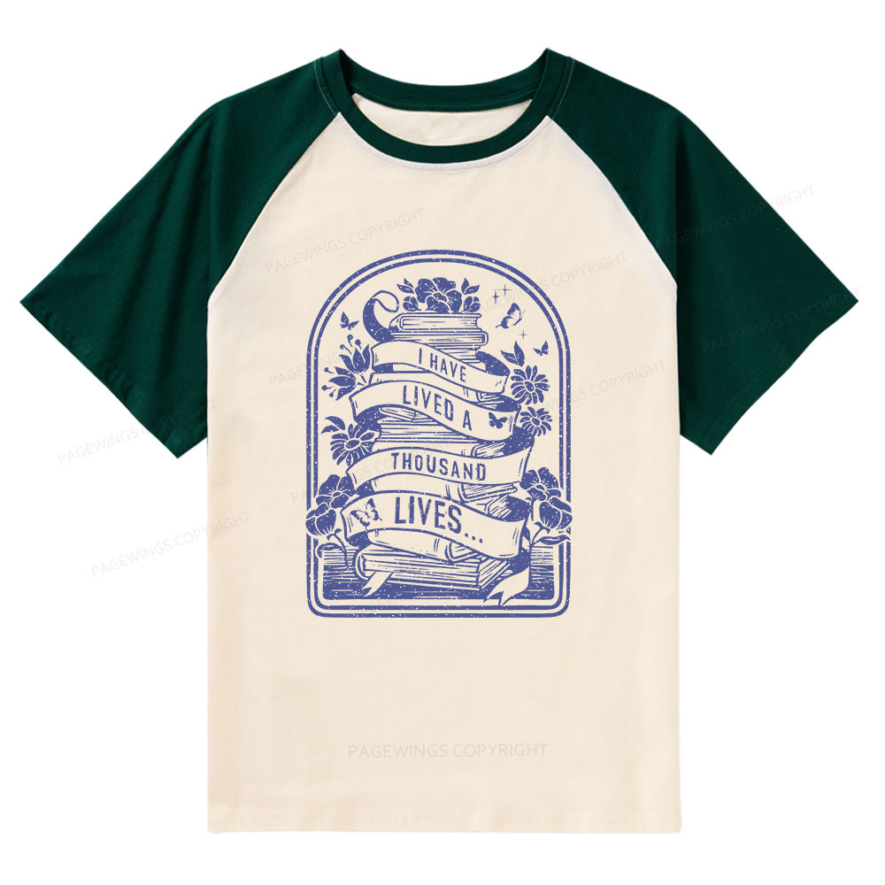 Pagewings Literature Shirt for Bibliophiles Raglan T-shirt