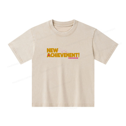 Pagewings New Achievement Unisex Kids Washed T-shirt