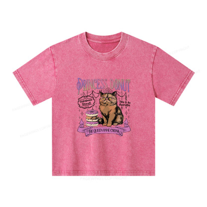 Pagewings Princess Donut Unisex Kids Washed T-shirt