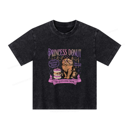 Pagewings Princess Donut Unisex Kids Washed T-shirt