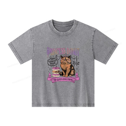 Pagewings Princess Donut Unisex Kids Washed T-shirt