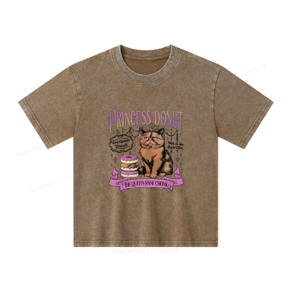 Pagewings Princess Donut Unisex Kids Washed T-shirt