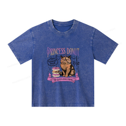 Pagewings Princess Donut Unisex Kids Washed T-shirt
