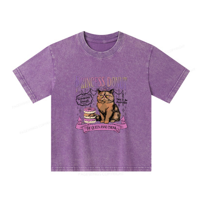 Pagewings Princess Donut Unisex Kids Washed T-shirt