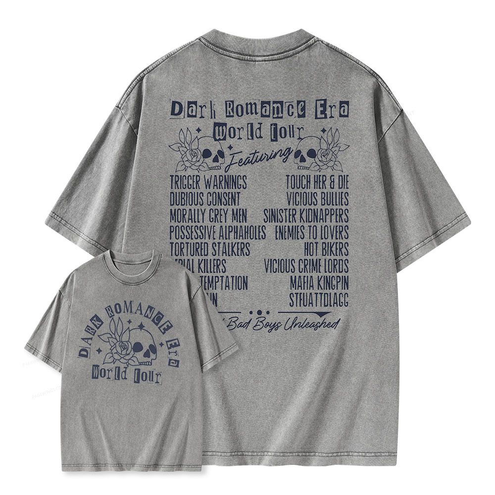 Pagewings Dark Romance Era World Tour Unisex Washed T-shirt