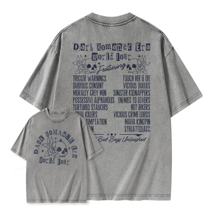 Pagewings Dark Romance Era World Tour Unisex Washed T-shirt