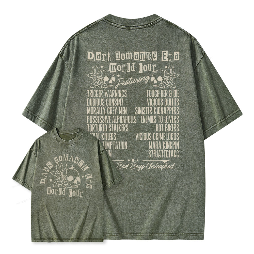 Pagewings Dark Romance Era World Tour Unisex Washed T-shirt