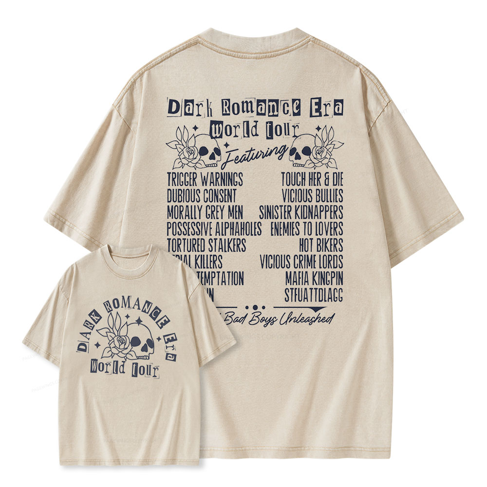 Pagewings Dark Romance Era World Tour Unisex Washed T-shirt