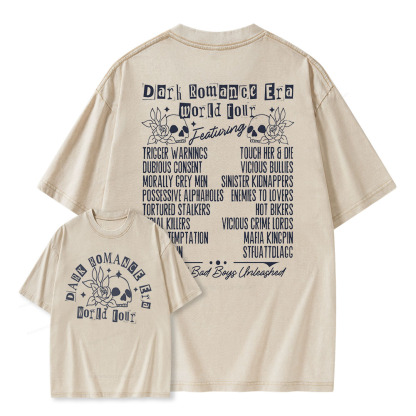 Pagewings Dark Romance Era World Tour Unisex Washed T-shirt