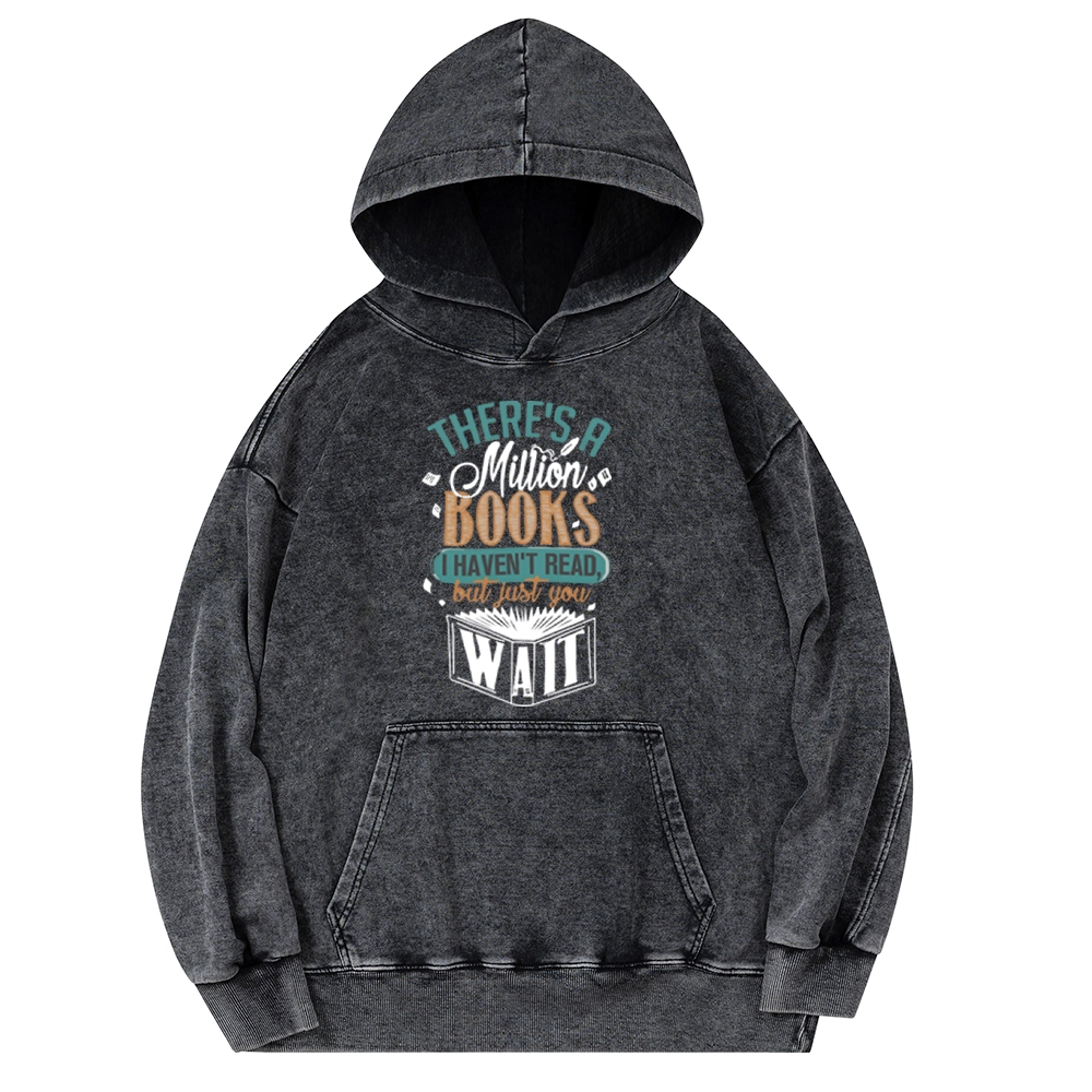 Pagewings There's A Million Books I Haven't Read Unisex Washed Hoodie