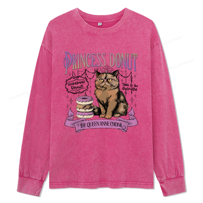 Pagewings Princess Donut Unisex Washed Long Sleeve T-shirt