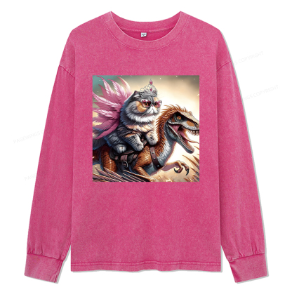 Pagewings Dungeon Crawler Unisex Washed Long Sleeve T-shirt