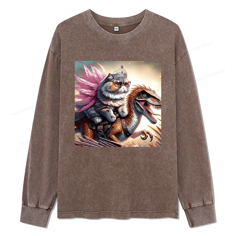 Pagewings Dungeon Crawler Unisex Washed Long Sleeve T-shirt