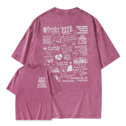 Pagewings Hot Girls Read Unisex Washed T-shirt