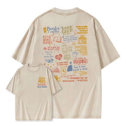 Pagewings Hot Girls Read Unisex Washed T-shirt