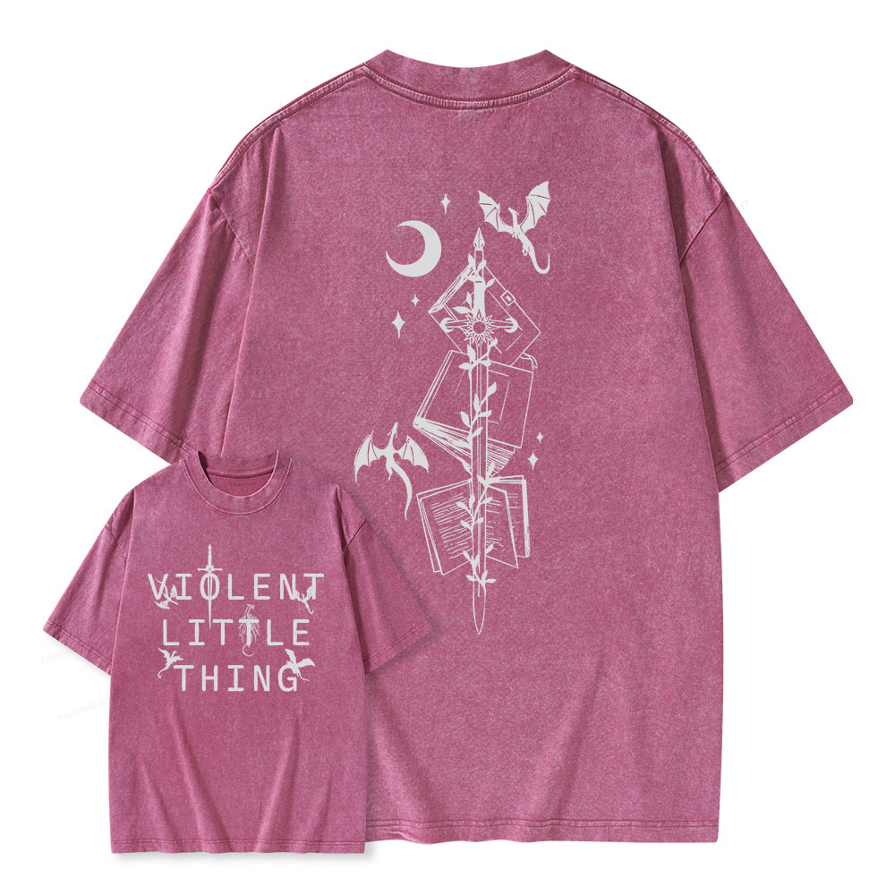 Pagewings Violent Little Thing Unisex Washed T-shirt