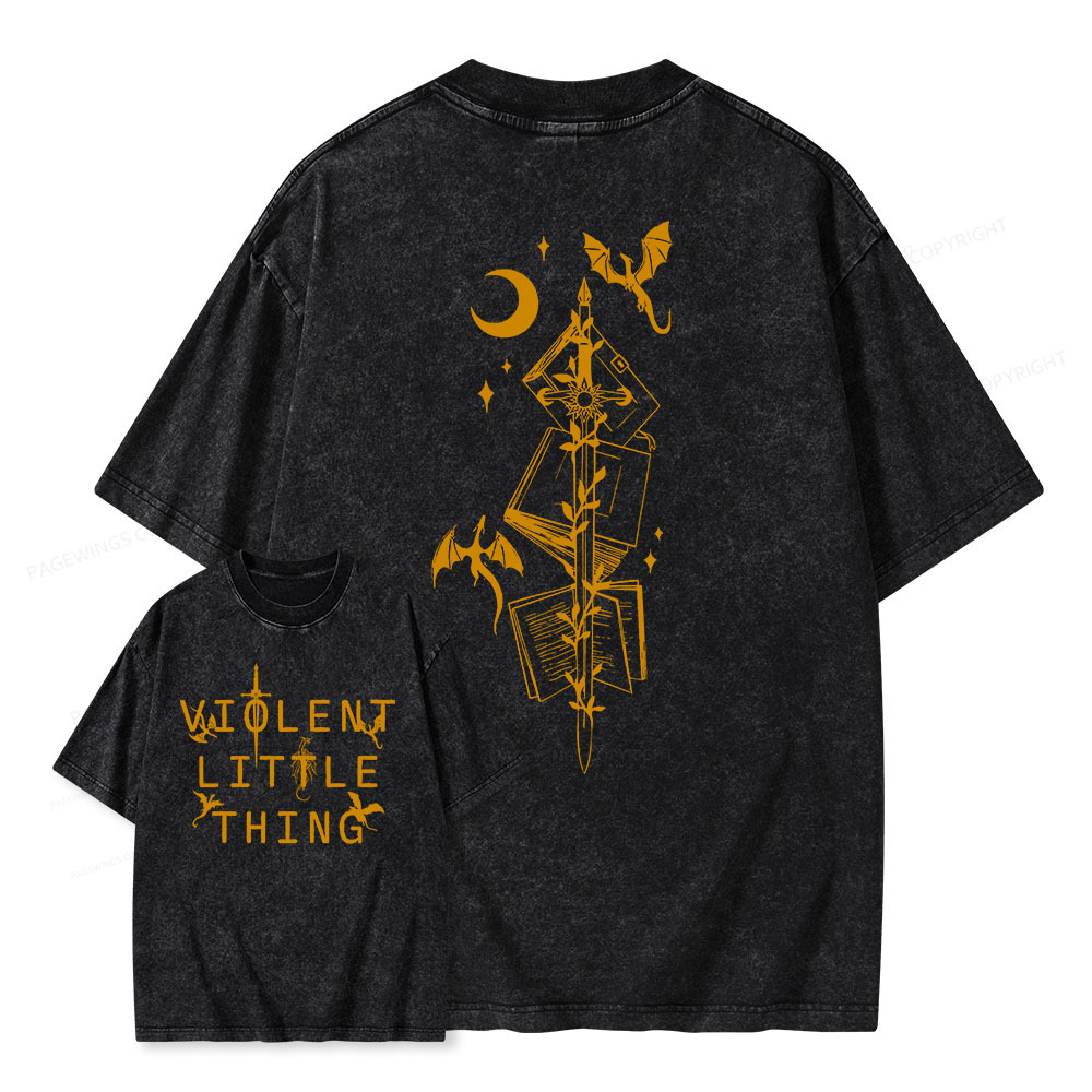 Pagewings Violent Little Thing Unisex Washed T-shirt