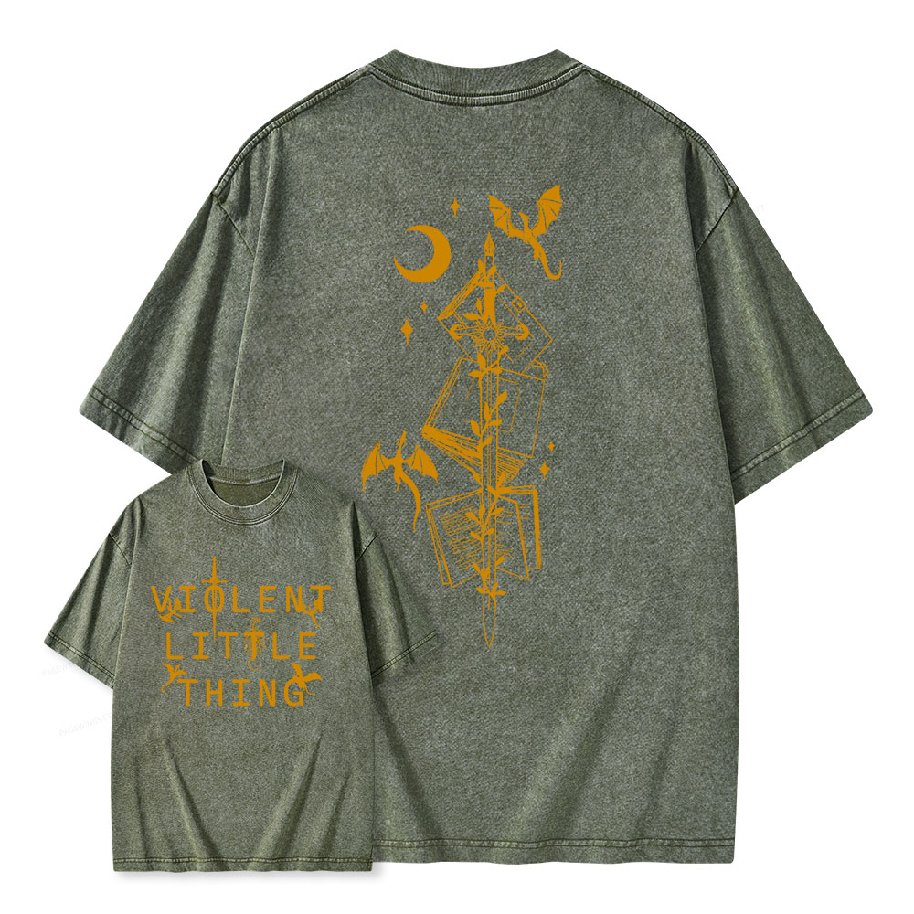 Pagewings Violent Little Thing Unisex Washed T-shirt
