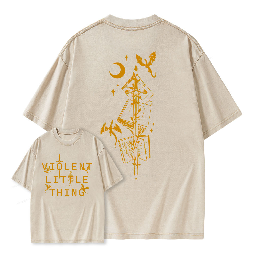 Pagewings Violent Little Thing Unisex Washed T-shirt