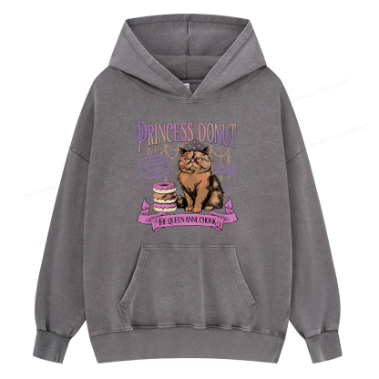 Pagewings Princess Donut Unisex Washed Hoodie