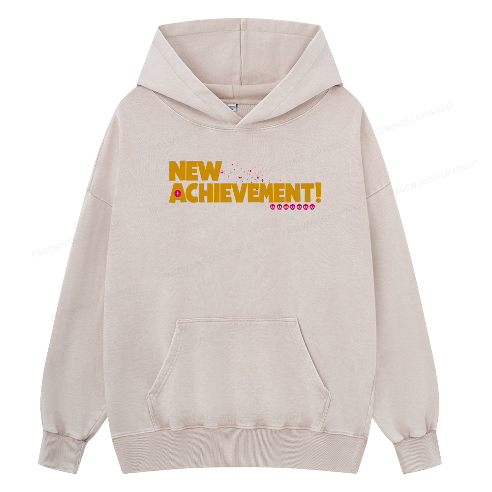 Pagewings New Achievement Unisex Washed Hoodie