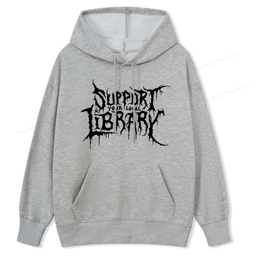 Pagewings Support Your Local Library Unisex Classic Hoodie
