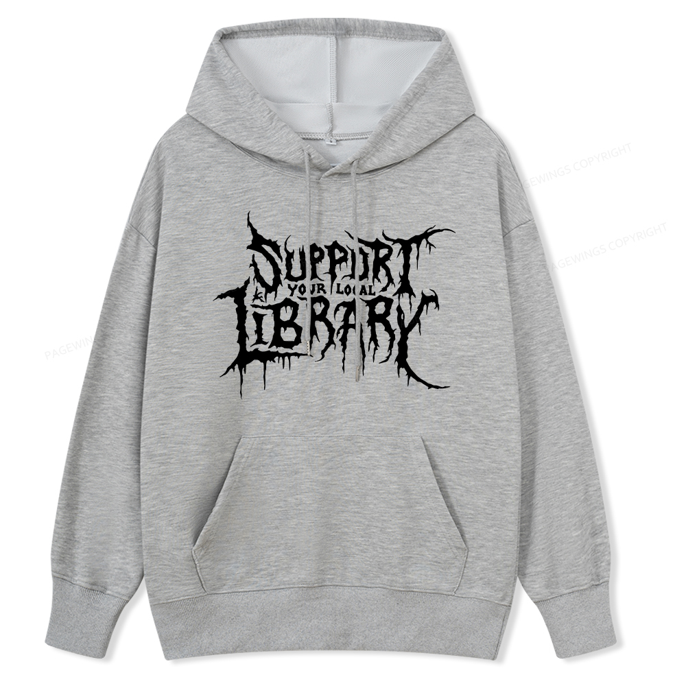 Pagewings Support Your Local Library Unisex Classic Hoodie