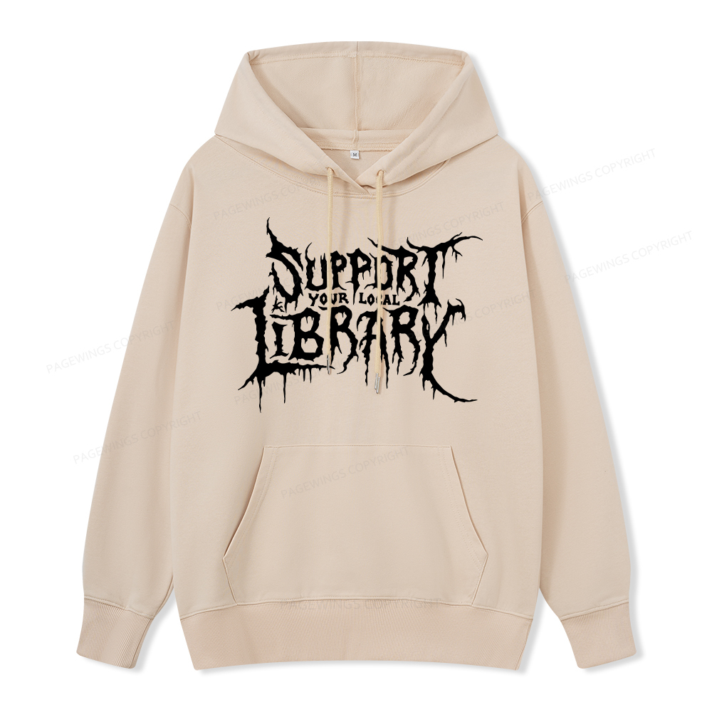 Pagewings Support Your Local Library Unisex Classic Hoodie