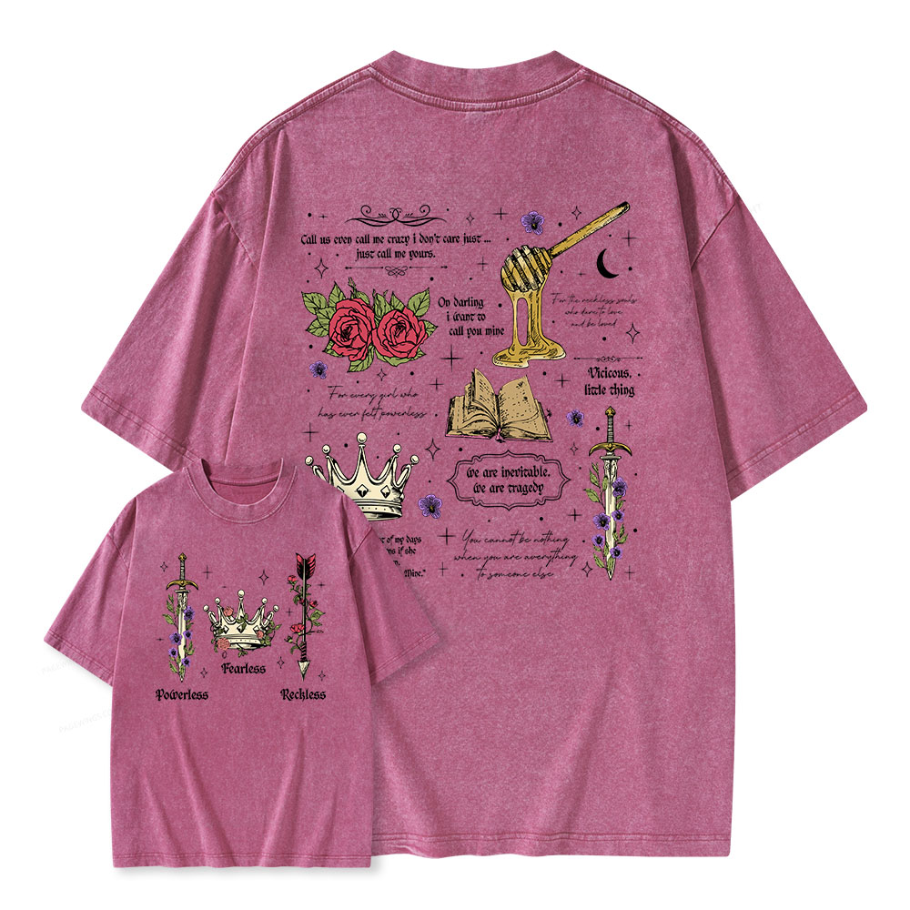 Pagewings Powerless Bookish Unisex Washed T-shirt