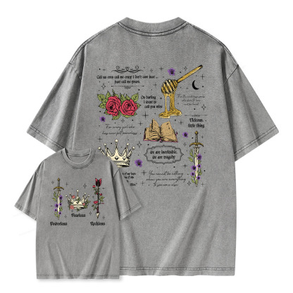 Pagewings Powerless Bookish Unisex Washed T-shirt