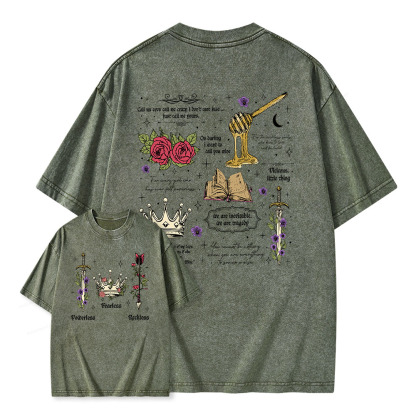 Pagewings Powerless Bookish Unisex Washed T-shirt