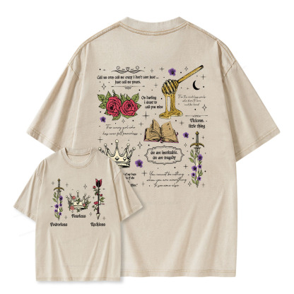 Pagewings Powerless Bookish Unisex Washed T-shirt