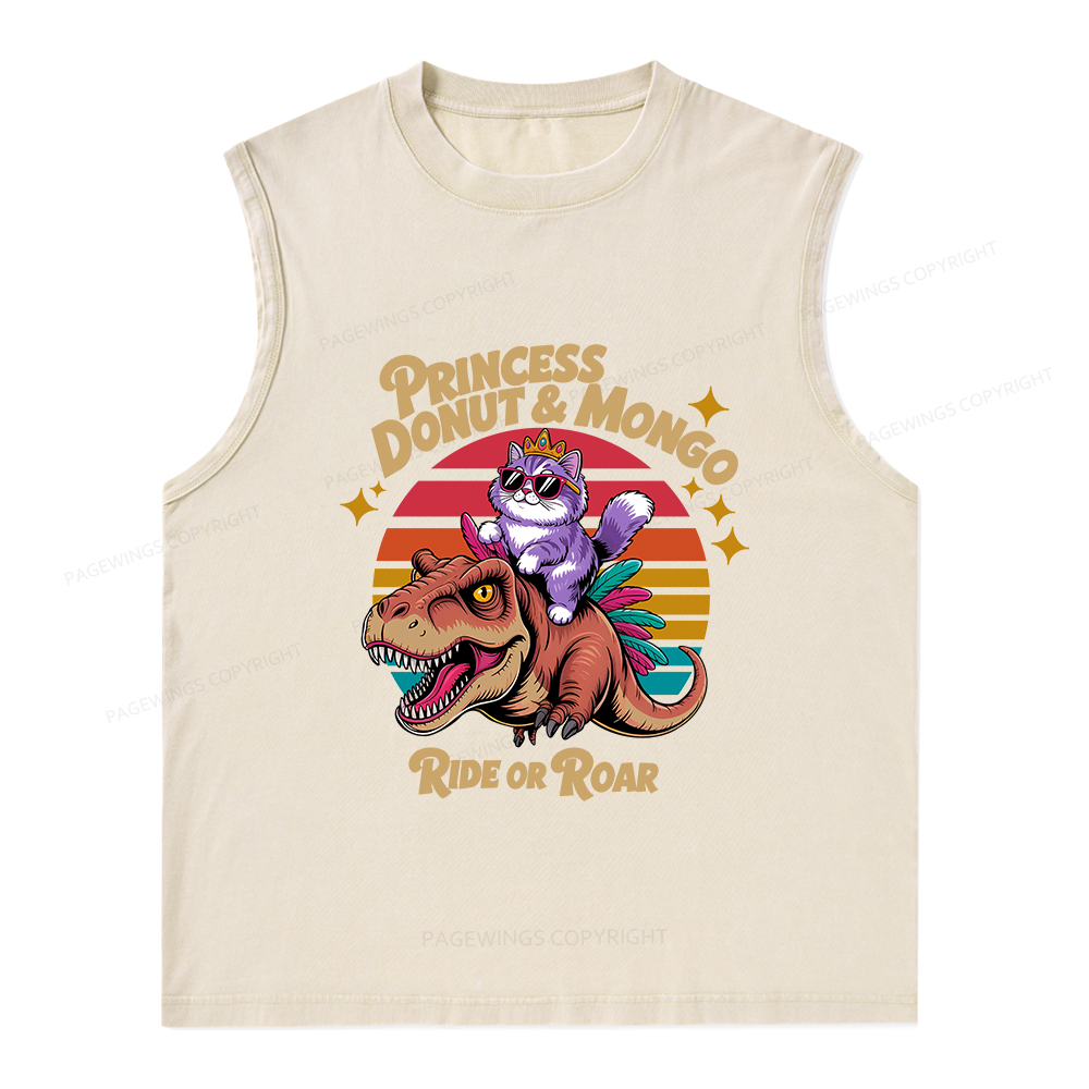 Pagewings Princess Donut & Mongo Washed Tank Top