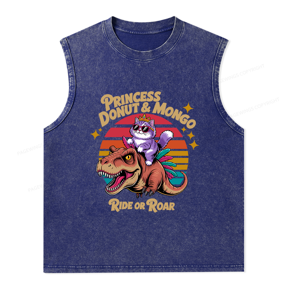 Pagewings Princess Donut & Mongo Washed Tank Top