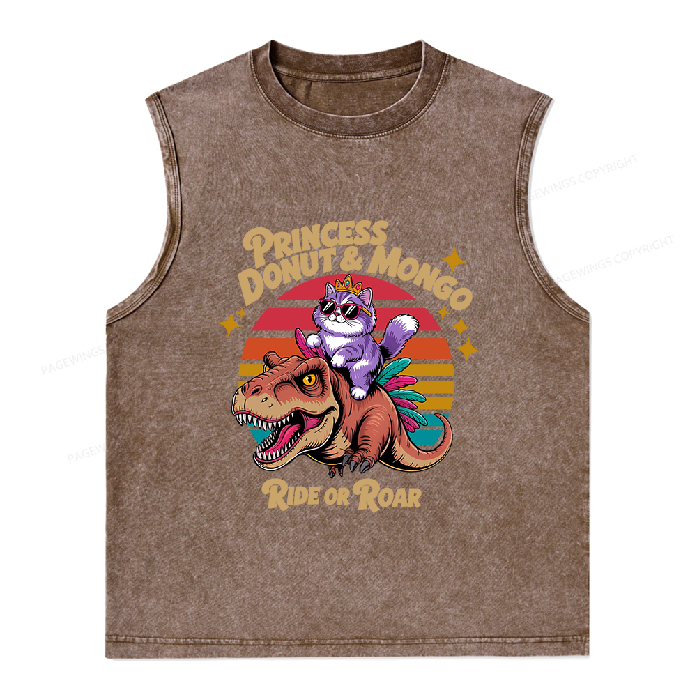 Pagewings Princess Donut & Mongo Washed Tank Top
