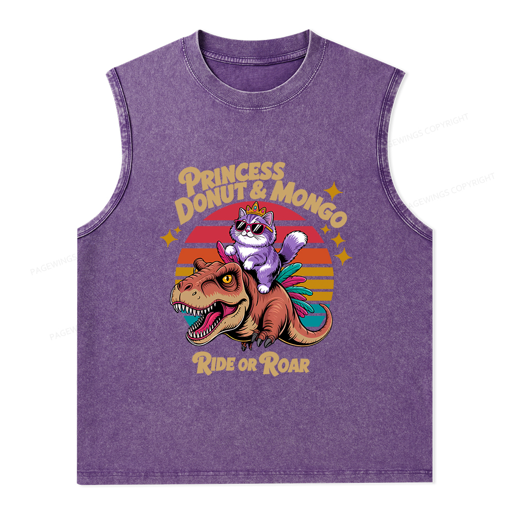 Pagewings Princess Donut & Mongo Washed Tank Top