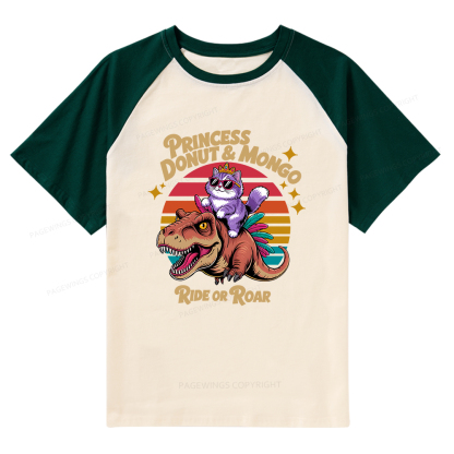 Pagewings Princess Donut & Mongo Raglan T-shirt