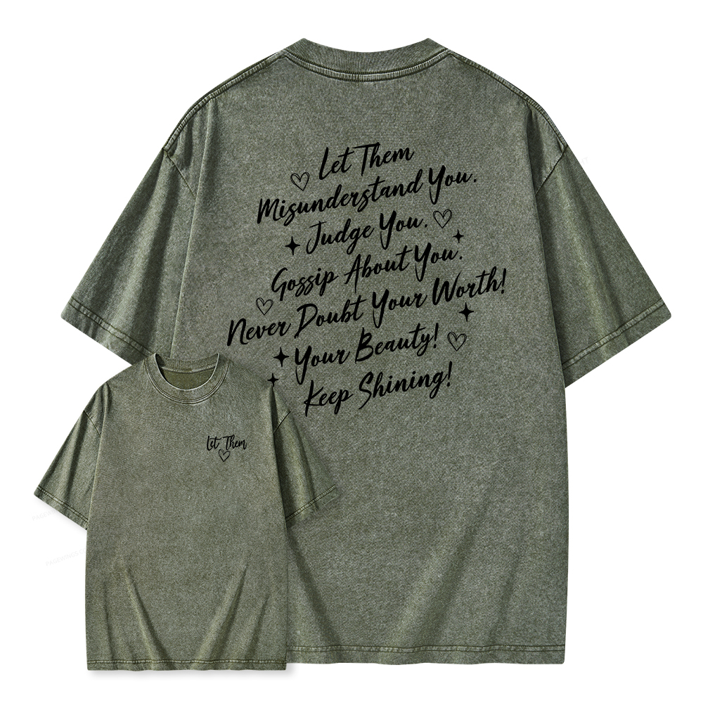 Pagewings Let Them Unisex Washed T-shirt